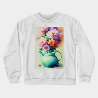 Watercolor teapot Crewneck Sweatshirt